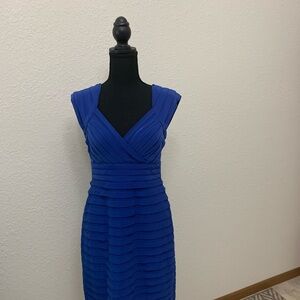 Adrianna Papell cobalt blue dress. Good used condition.